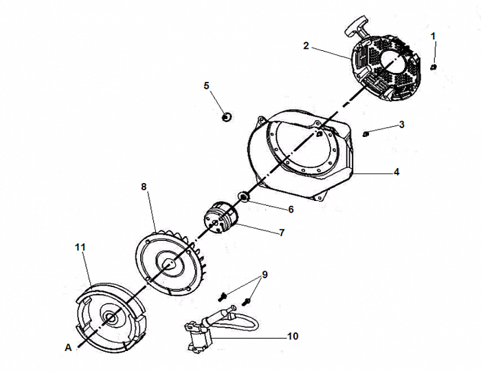2 СТАРТЕР - МАХОВИК - МАГНЕТО GG3300 ГЕНЕРАТОР CHAMPION